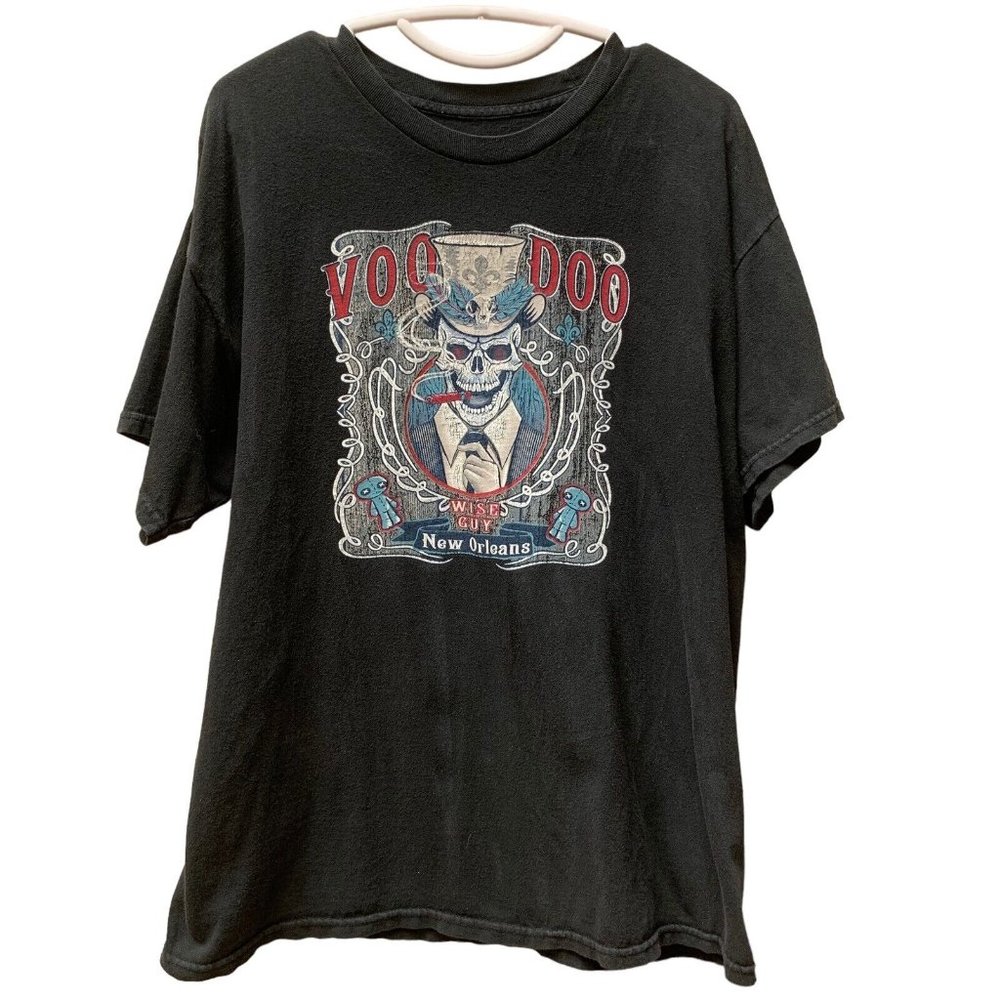 Vintage Wise Guys Voo‎ Doo New Orleans Logo T Shirt Medium Distressed Grunge